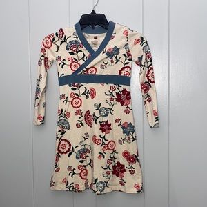 Tea Collection Girl’s Long Sleeve Floral Wrap Dress Size 7
